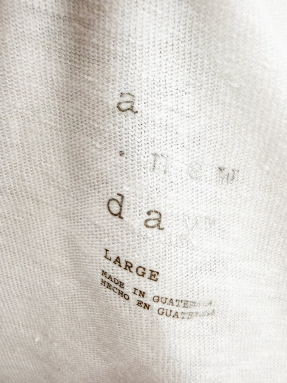 A New Day Knot Twisted V-neck SS Breathable Linen Tee L - Picture 6 of 10